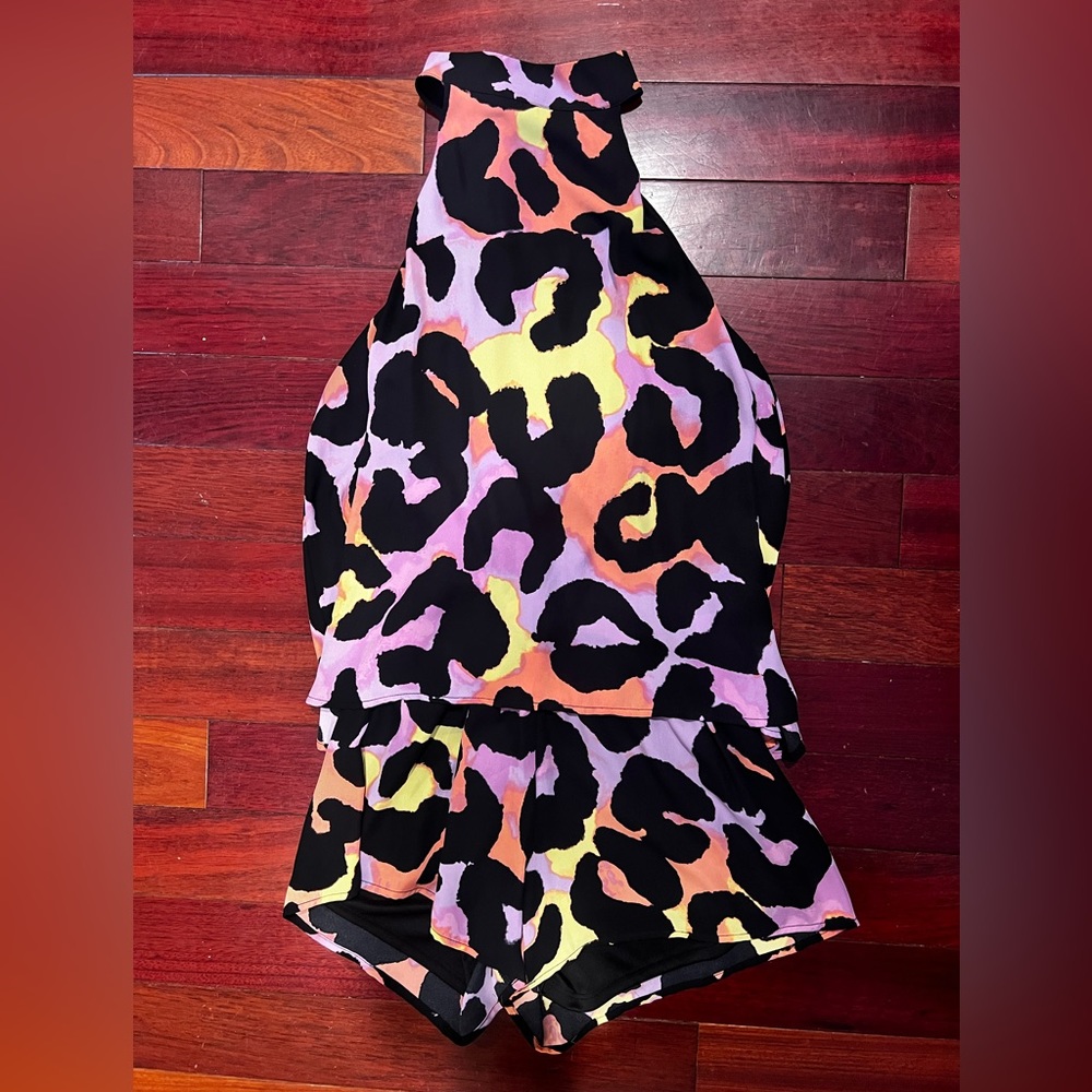 💗🖤🧡 JUDITH MARCH Leopard Print Romper